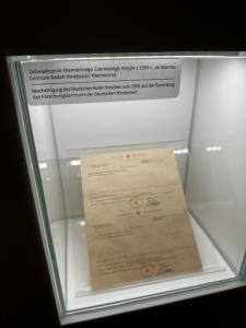 Exhibition “Germans in Poland - history and the present” at Documentation and Exhibition Center of Germans in Poland; a piece from GMRC collections